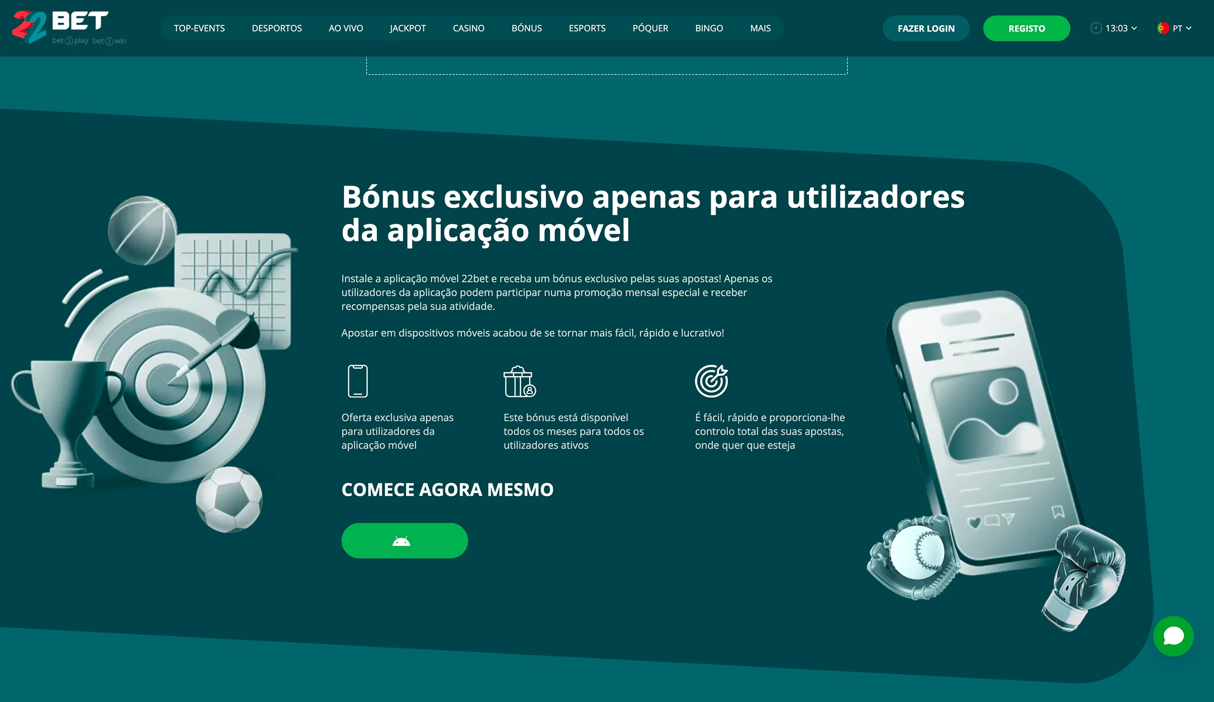 22Bet Apostas móveis