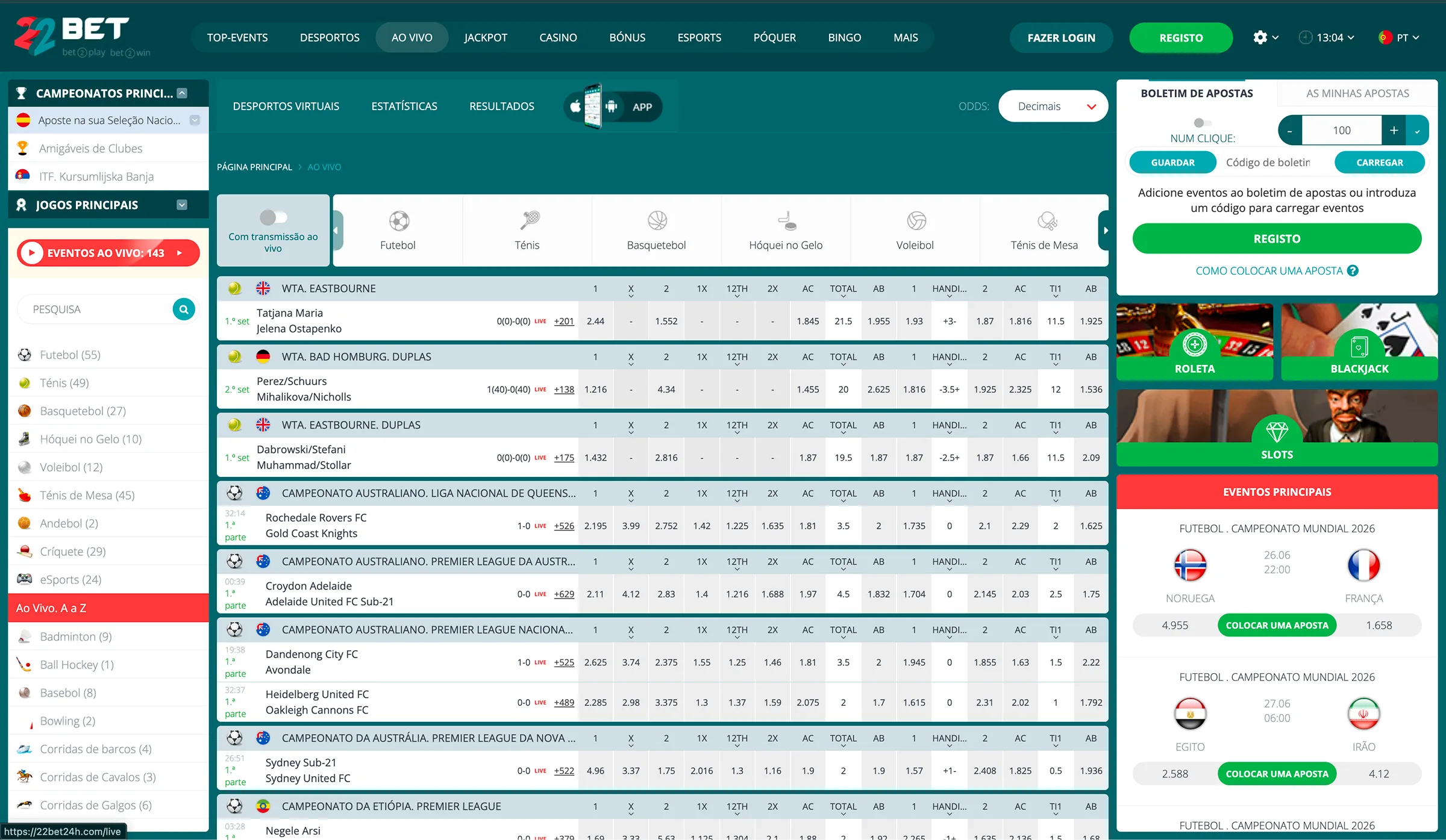 22Bet Plataforma de jogos